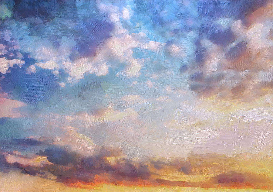 Sunset Painting - Beautiful Sky by Lelia DeMello