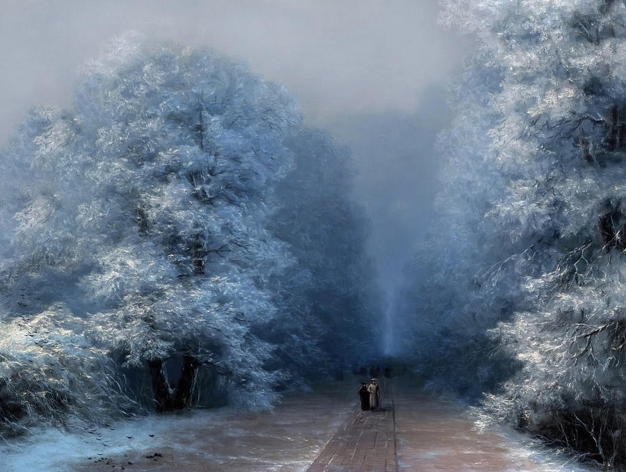 Winter Landscape Mixed Media - Beautiful Sound Of Silence by Georgiana Romanovna