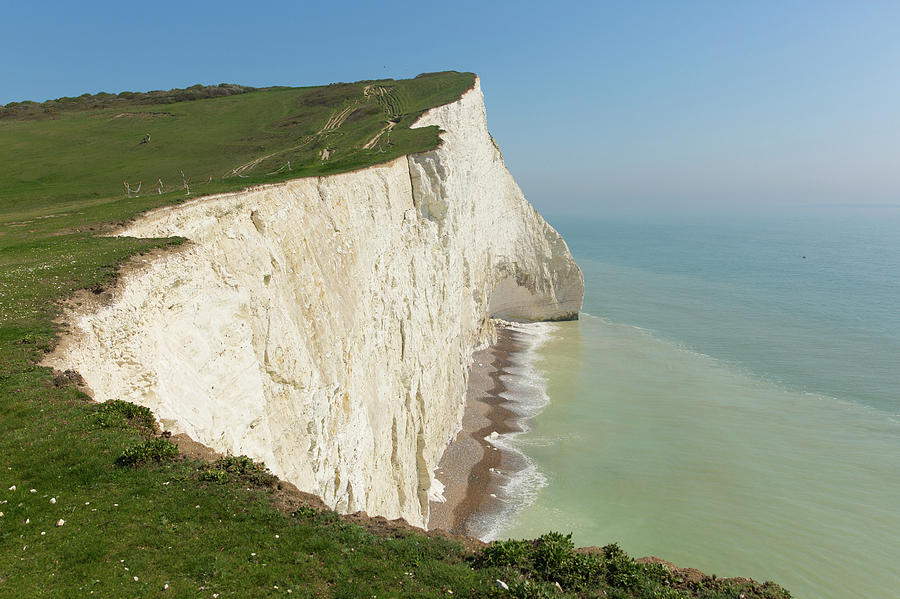 Beautiful south coast of England with white cliffs Seaford East Sussex ...