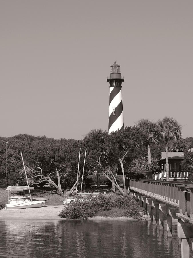 Beautiful St. Augustine Light Monochrome Photograph by Gordon Beck