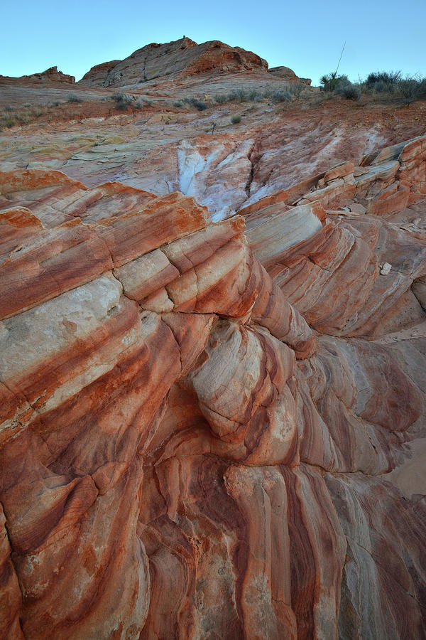 Beautiful Striped Sandstone in Valley of Fire Wash 3 Photograph by Ray Mathis