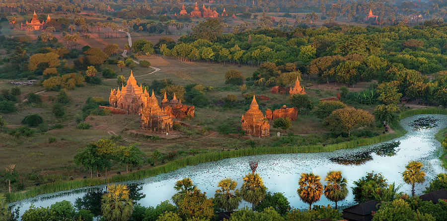 Beautiful sunrise in Bagan Photograph by Pradeep Raja Prints