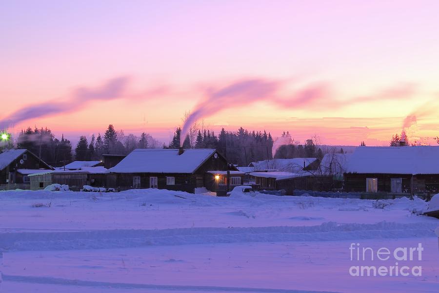 Beautiful Sunrise In Winter. Photograph