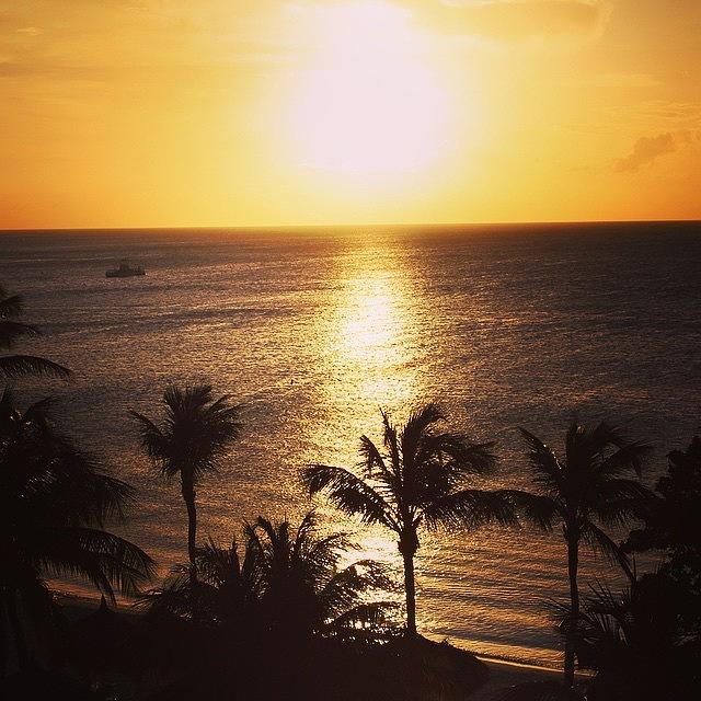 Aruba Photograph - Beautiful Sunset in Aruba by Julie Winters
