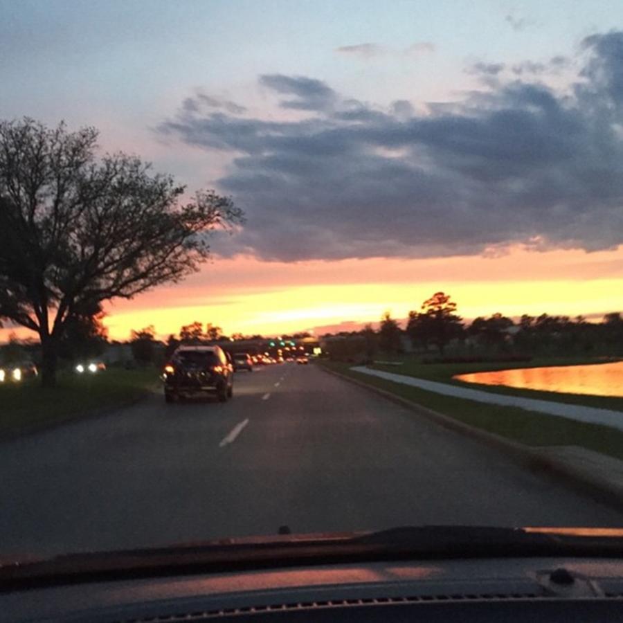 Nature Photograph - Beautiful Sunset On Way Home 🌞 by Shyann Lyssyj 