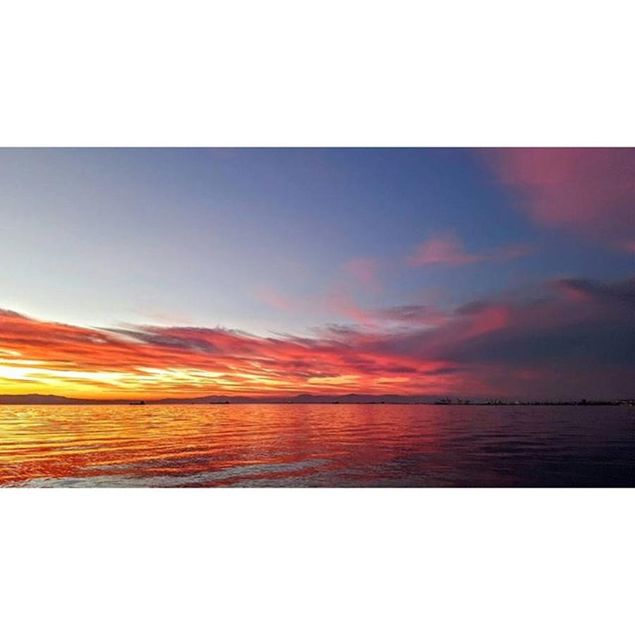 Nature Photograph - Beautiful Sunset #sunset #skyline #sea by Emmanuel Varnas