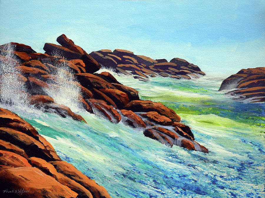 Surf Painting - Beautiful Surf by Frank Wilson