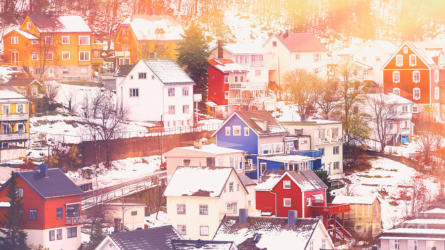 Beautiful town in winter Photograph by Anna Om