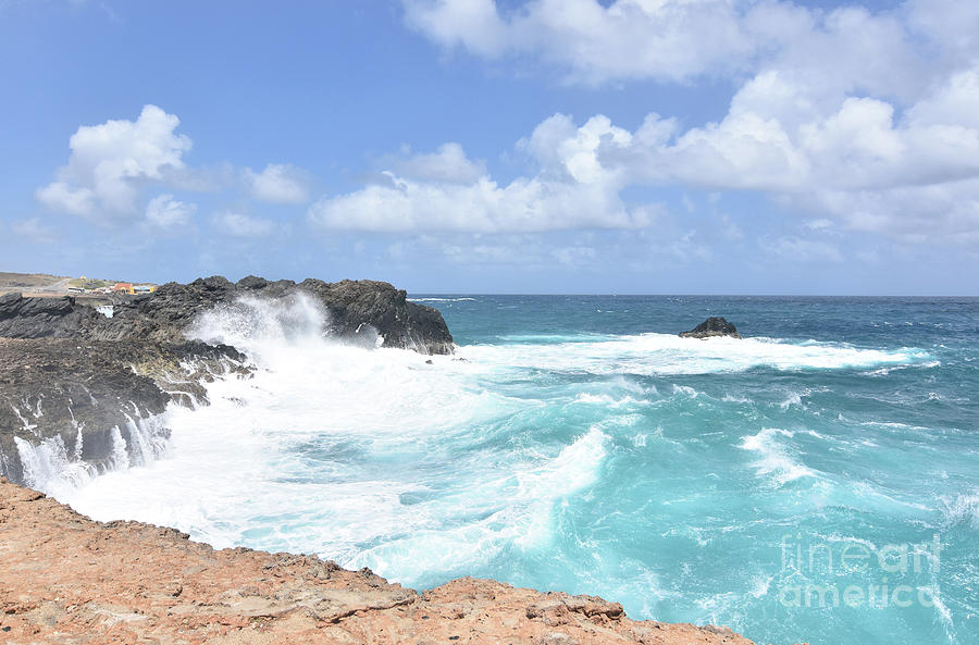 Beautiful Tropical Ocean Waters on Arubas Eastern Shore Photograph by DejaVu Designs