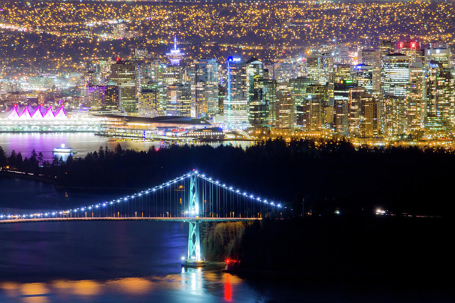 Beautiful Vancouver at Night... Photograph by Jay Smith