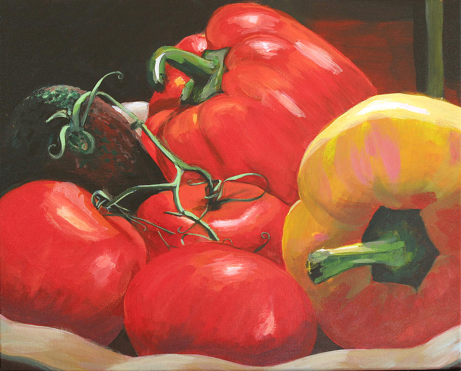 Beautiful Vegetables Painting by Trina Teele