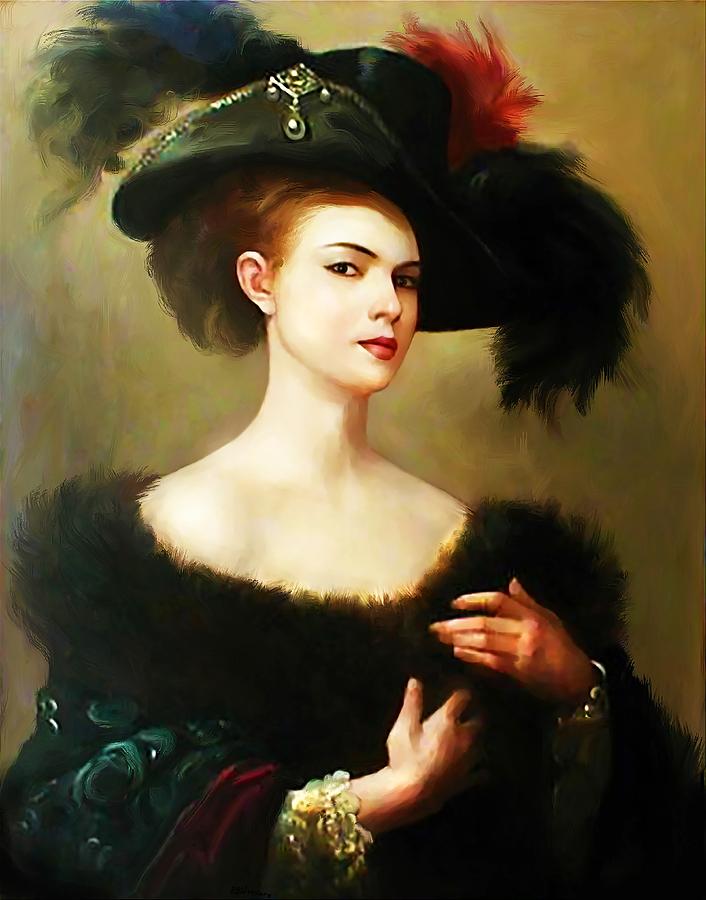 Beautiful Victorian Lady Painting by Joy of Life Arts Gallery | Fine