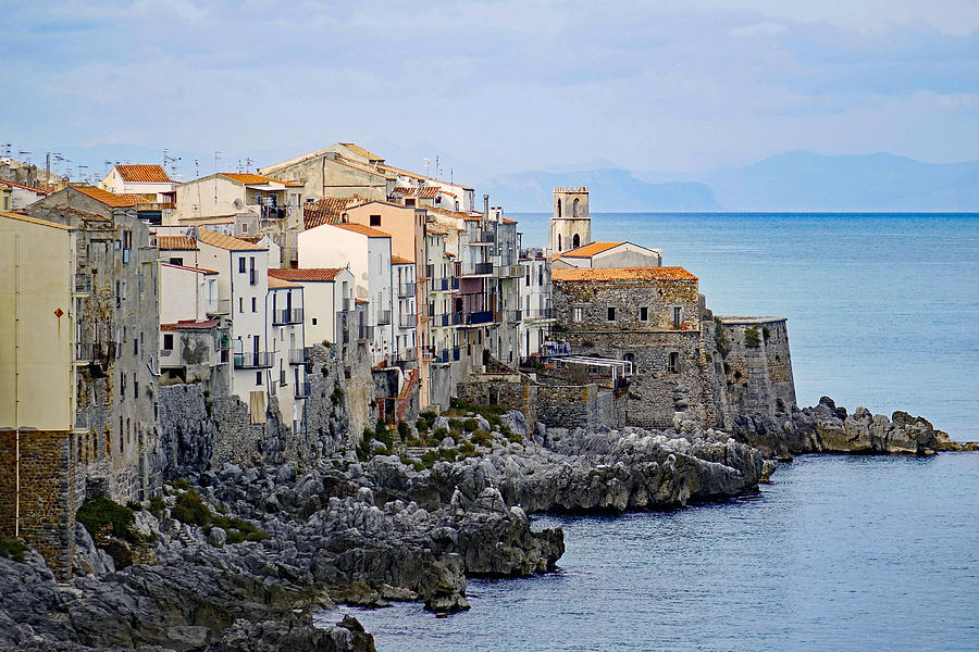 Beautiful View Of Cefalu In Sicily Photograph by Rick Rosenshein