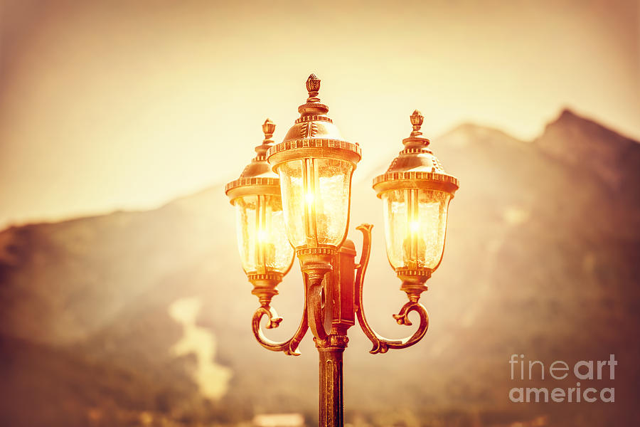 Beautiful vintage street lamp Photograph by Anna Om