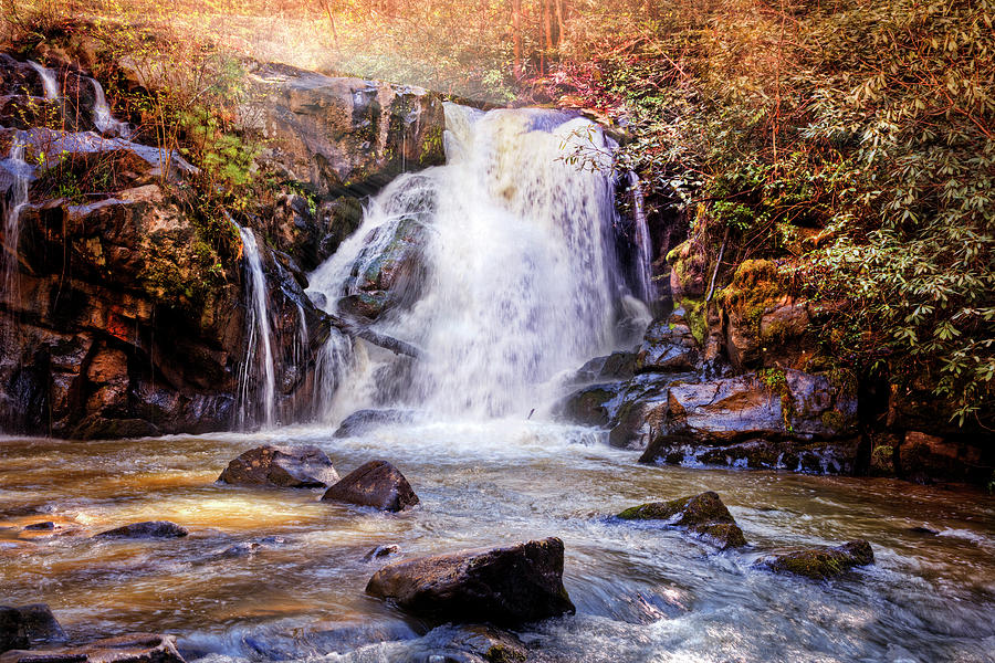 Beautiful Waterfall Photograph by Debra and Dave Vanderlaan