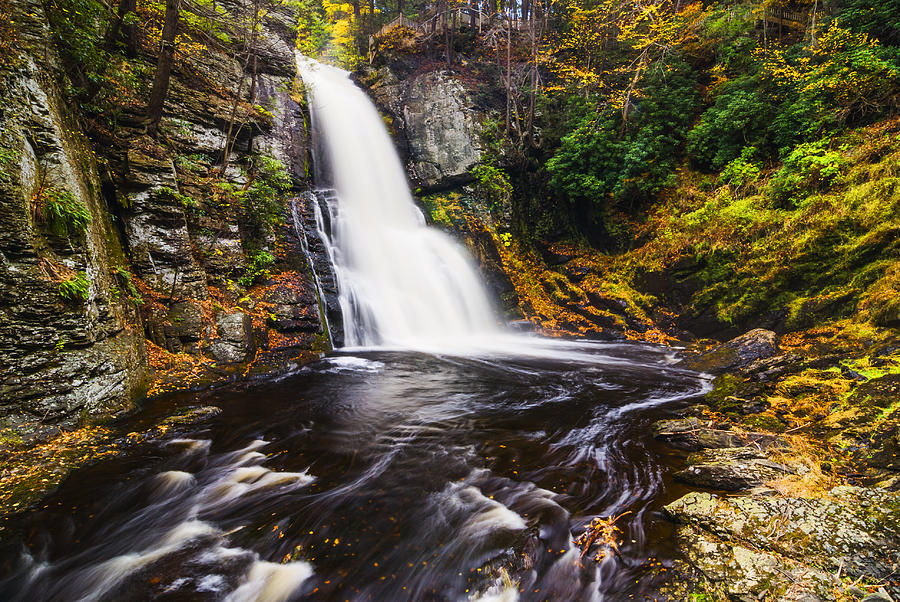 Beautiful waterfall in Bushkill Falls State Park PA USA Photograph by Vishwanath Bhat