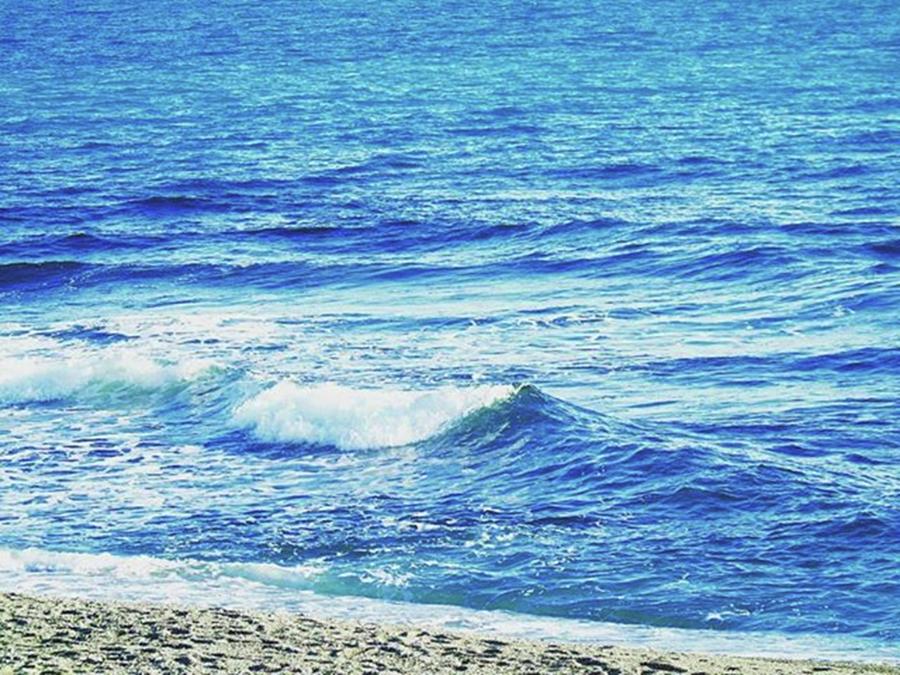 Summer Photograph - Beautiful Waves From The Sea Of Varazze by Yohana Negusse