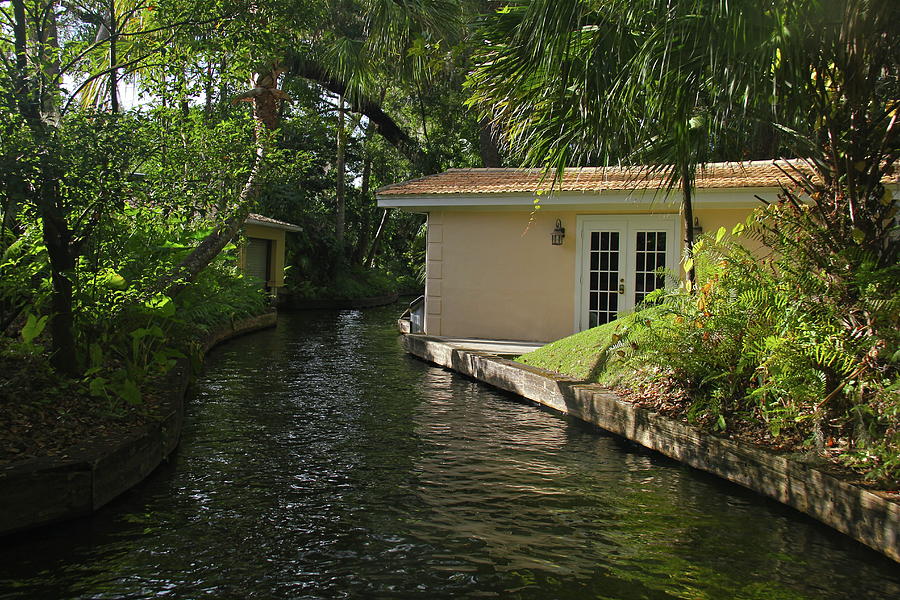 Beautiful Winter Park Canal Boathouse Photograph by Denise Mazzocco