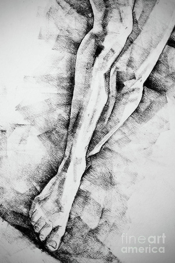 Beautiful Woman Legs Drawing Drawing by Dimitar Hristov