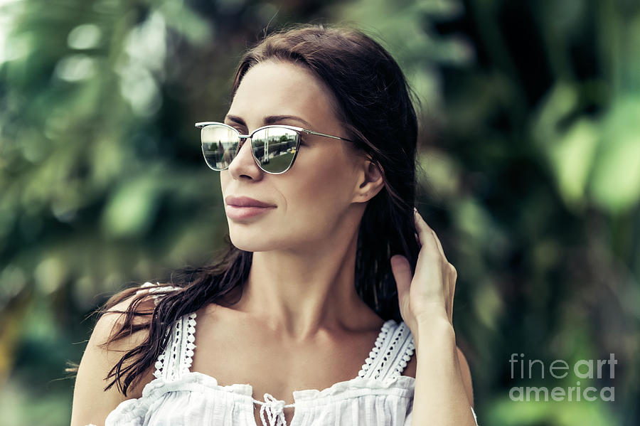 Beautiful woman on summer vacation Photograph by Anna Om