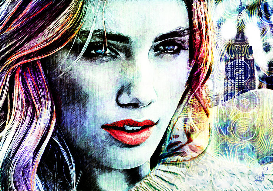 Portrait Digital Art - Beautiful Woman by Zedi