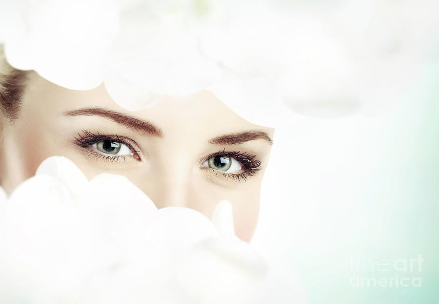 Beautiful womens eyes Photograph by Anna Om