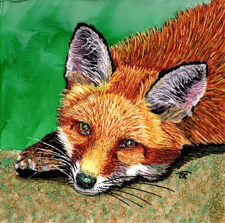 Beautiful Young Fox Painting by Tammy Crawford - Fine Art America