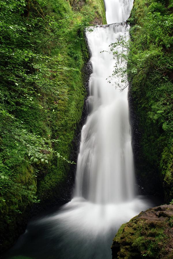 Beautifull mountain waterfall in a forest Photograph by Artpics - Fine ...