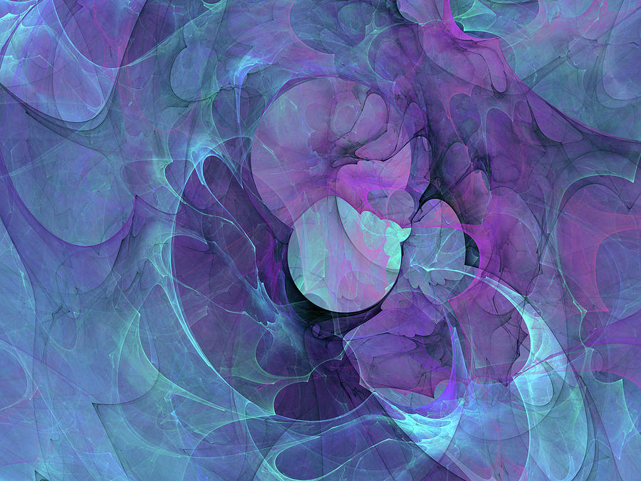 Purple Abstract Digital Art - Beautifully Chaotic Abstract by Georgiana Romanovna