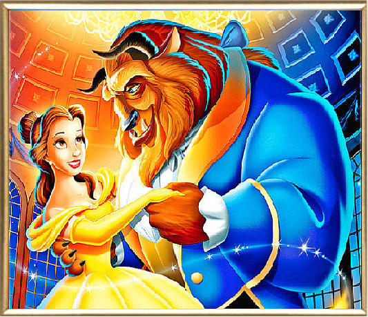 Beauty and the Beast Mixed Media by Caroline Elwood-Stokes - Fine Art ...