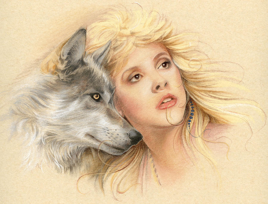 Stevie Nicks Drawing - Beauty and the Beast by Johanna Pieterman