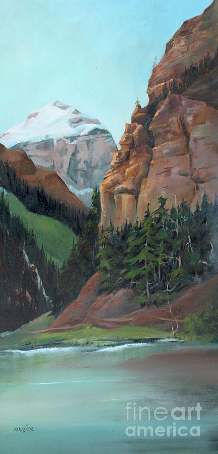 Beauty at Lake Louise Painting by Marta Styk