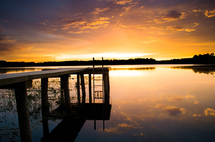 Sunset Photograph - Beauty by the Dock by Parker Cunningham