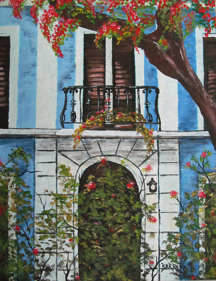 Beauty in Old San Juan Painting by Gloria E Barreto-Rodriguez
