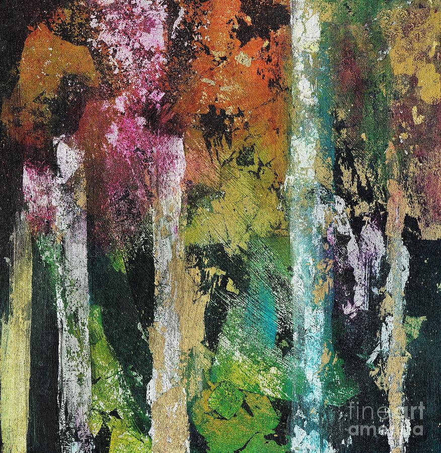 Beauty in the Abstract Forest Painting by Frances Marino