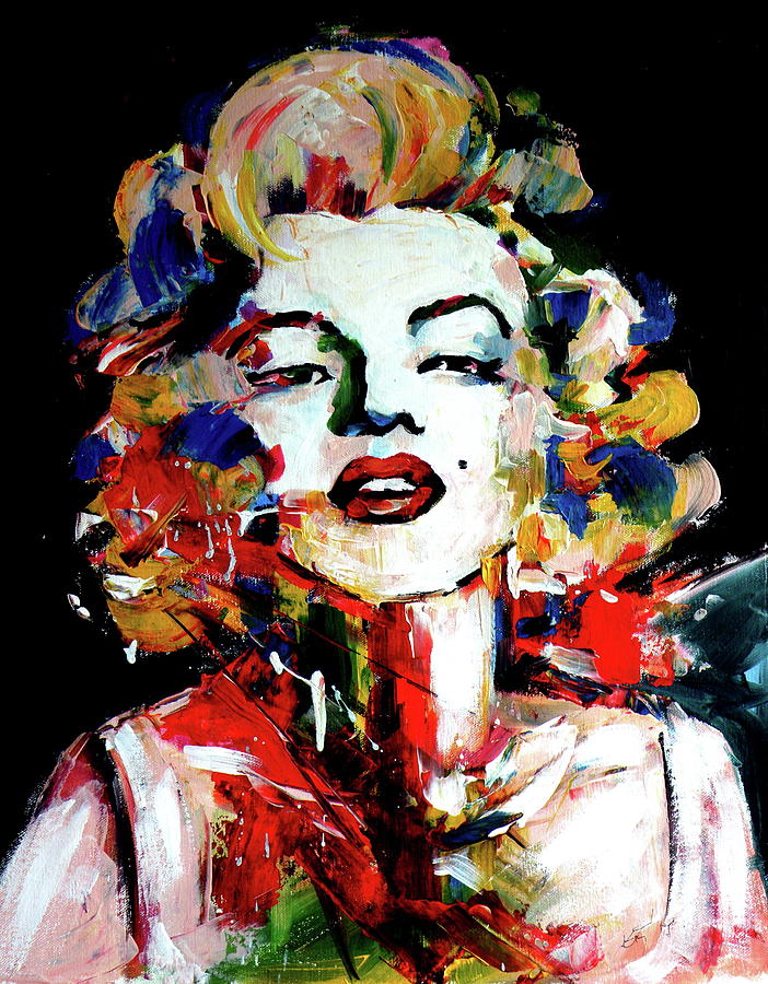 Beauty Marilyn Painting by Kovacs Anna Brigitta