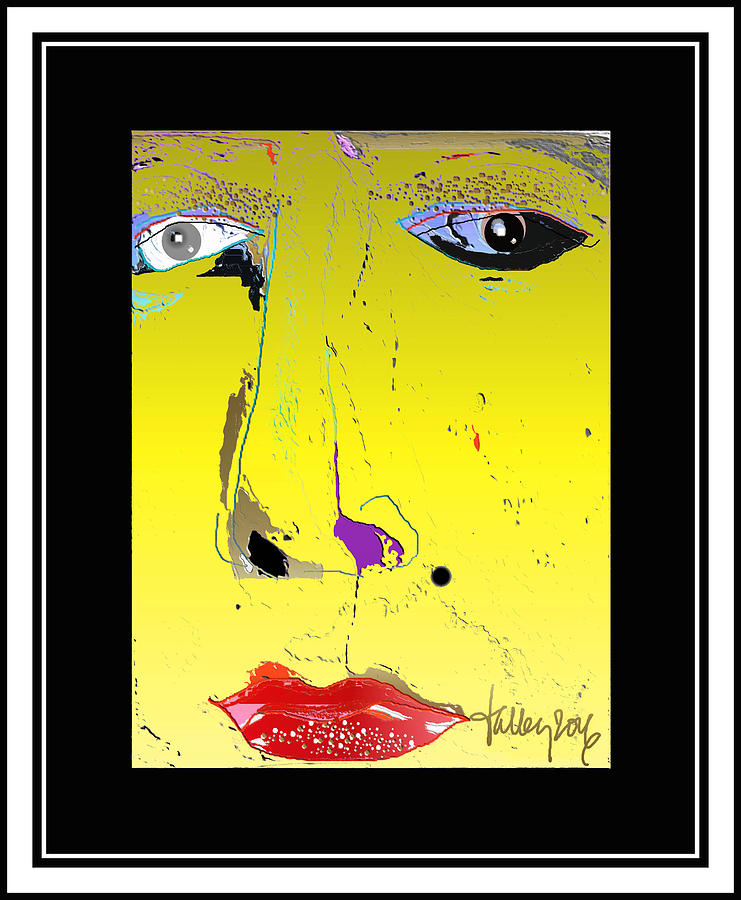 Beauty Mark - Yellow Digital Art by Larry Talley