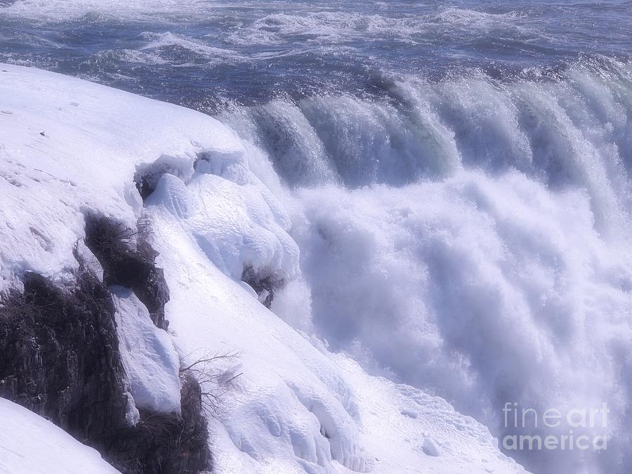 Beauty of the Frozen Falls in Niagara Falls NY Photograph by Jennifer Craft