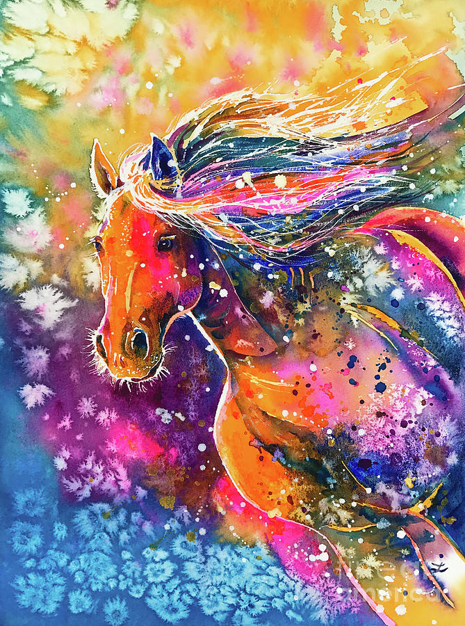 Horse Painting - Beauty of the Prairie by Zaira Dzhaubaeva