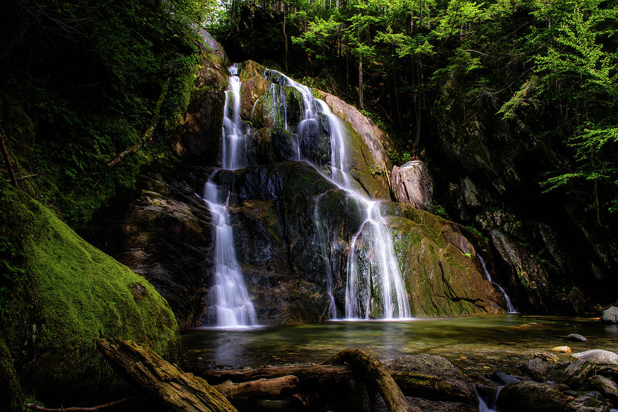 Tree Photograph - Beauty of a Vermont Waterfall by Sherman Perry