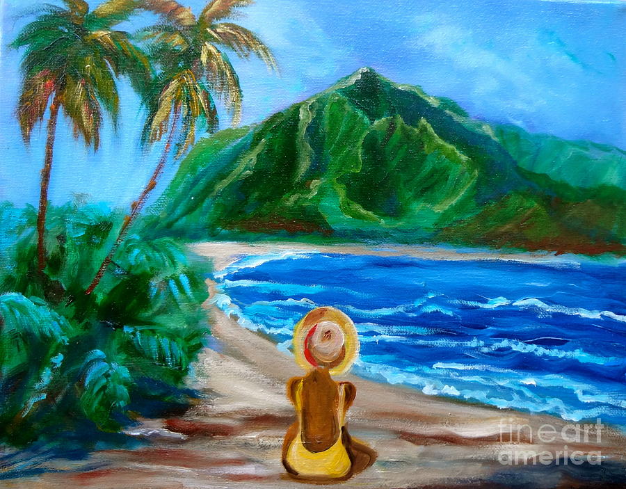Beauty on the Beach Painting by Jenny Lee