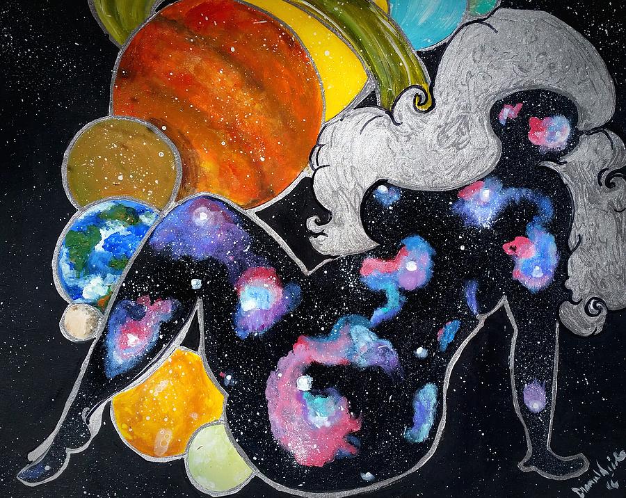 Space Painting - Beauty out of this WORLD by Diamin Nicole