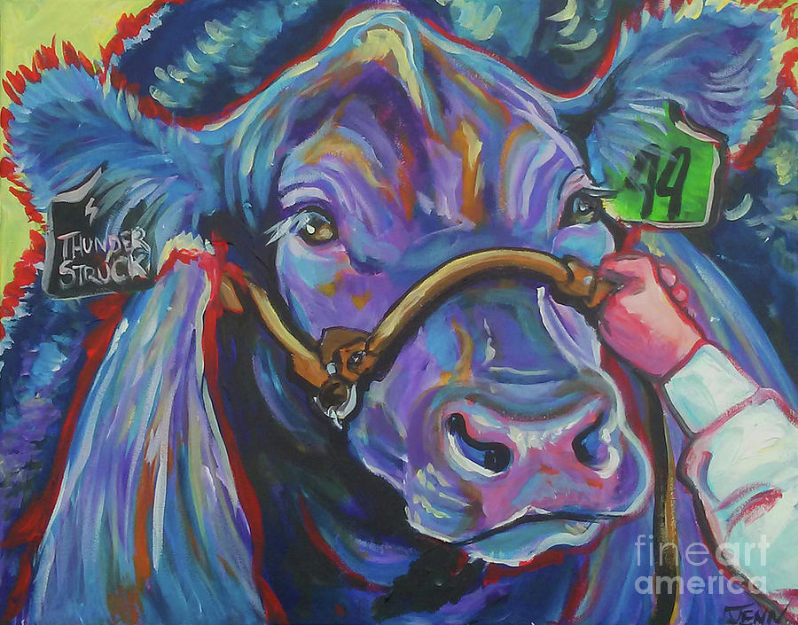 Cow Painting - Beauty Queen by Jenn Cunningham