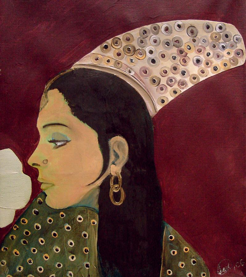 Beauty Queen Of The Mughals Mixed Media by Saad Hasnain