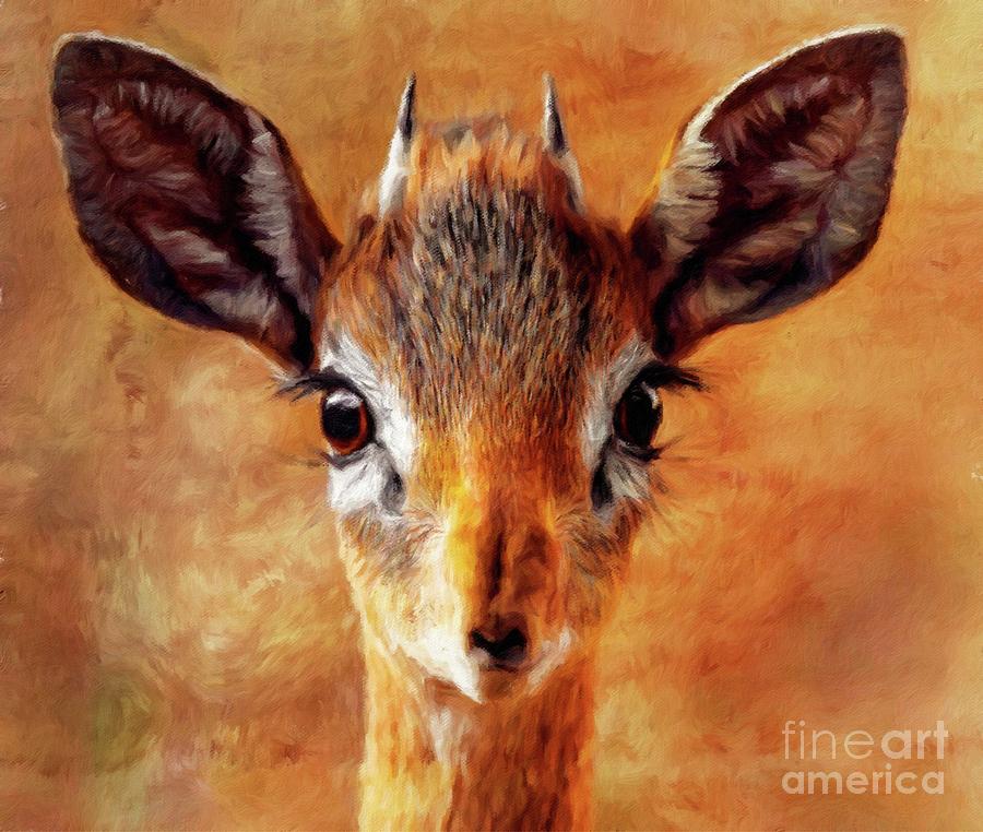 Deer Painting - Beauty by Esoterica Art Agency