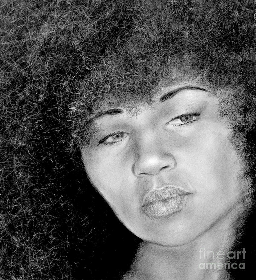 Beauty with a Fro Digital Art by Jim Fitzpatrick