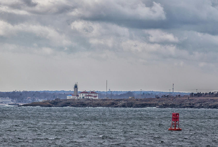 Beavertail Lighthouse From Across The Bay Photograph by Brian MacLean