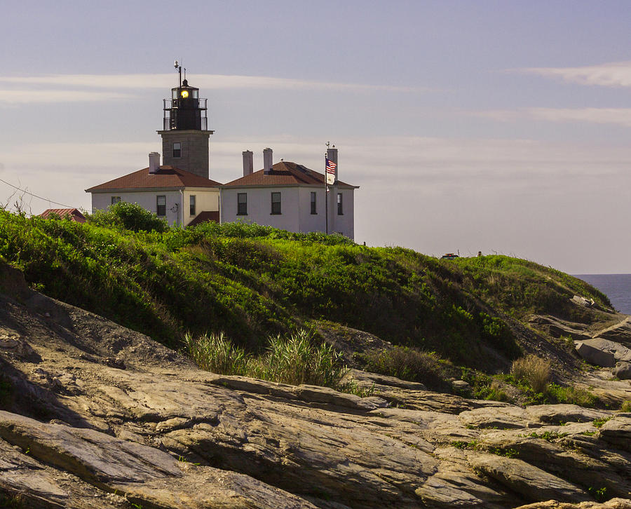 Beavertail Lighthouse in Jamestown Rhode Island Photograph by Brian MacLean