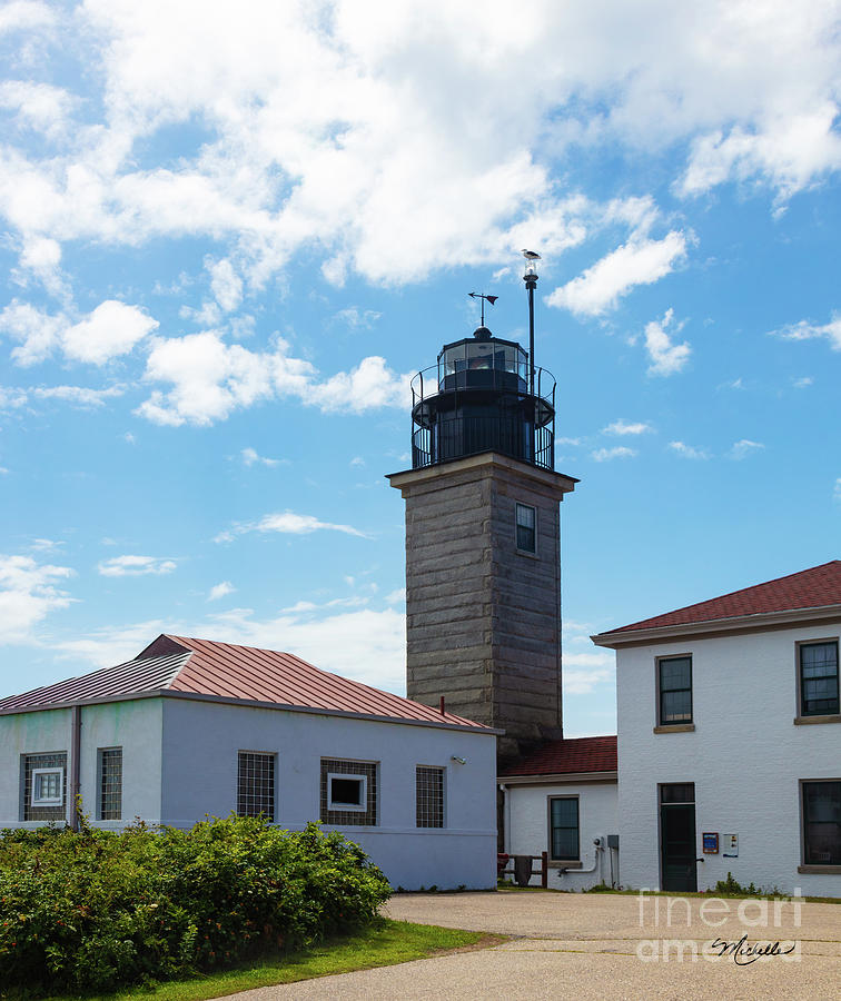 Summer Photograph - Beavertail Lighthouse Rhode Island by Michelle Constantine