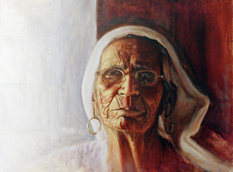 Portrait Painting - Bebiji by Art of Raman